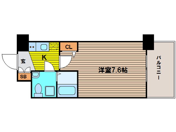 コンフォリア扇町の物件間取画像